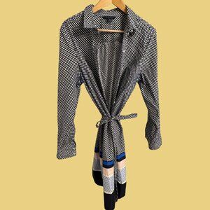 Tommy Hilfiger Polka Dot Tie-Waist Dress | Size XL